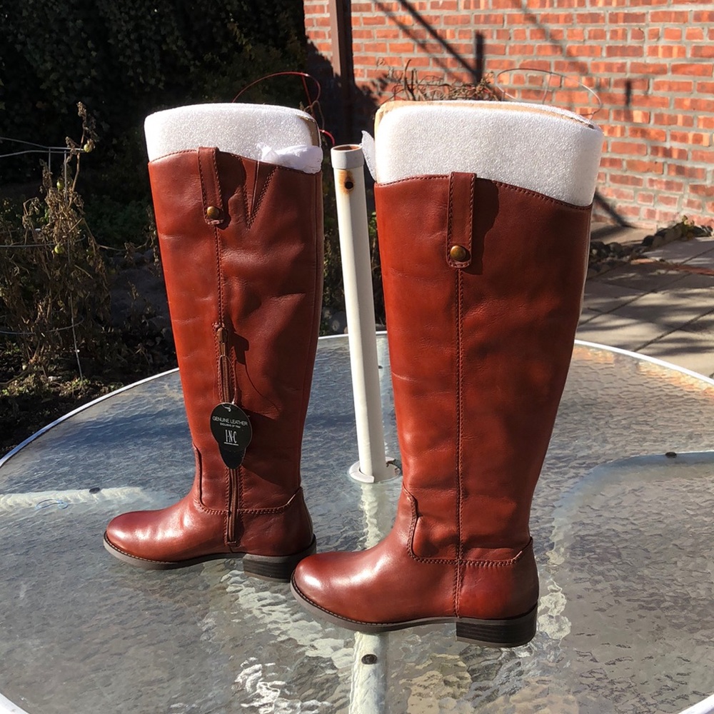 New Size 6M Knee High Rich Brown Leather Boots